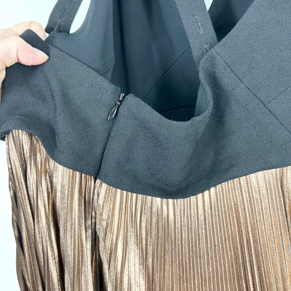 A.L.C. Alba Metallic Pleated Midi Dress - Picture 8 of 13